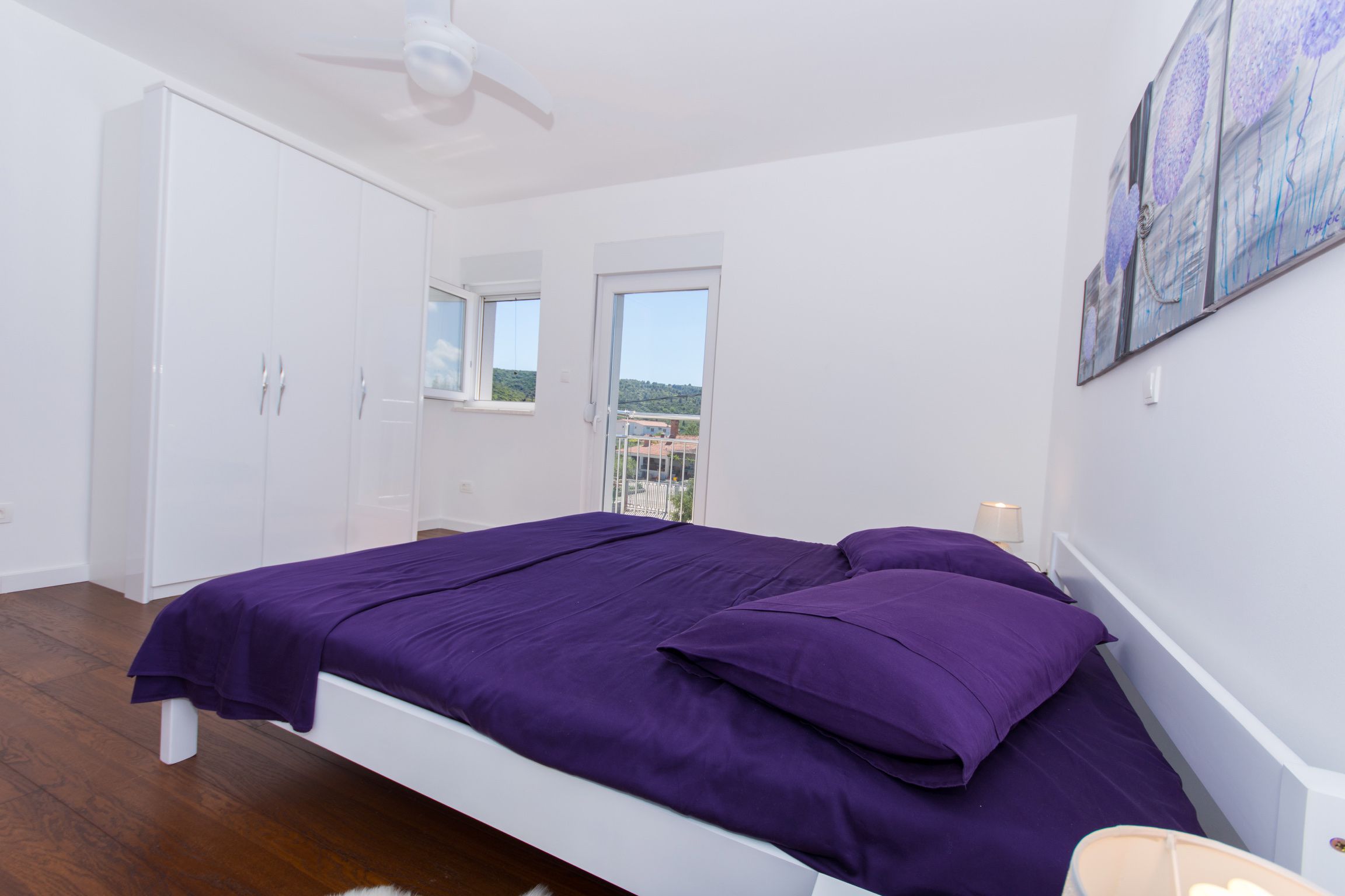 Apartment Lavender master bedroom